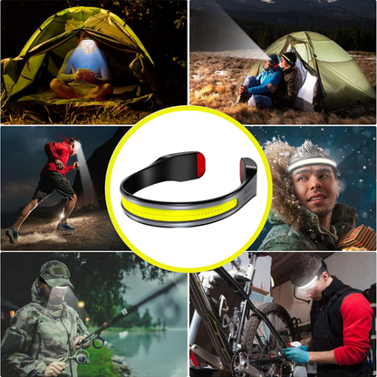 LED-Stirnlampe, schwarz, Outdoor-Aktivitäten, Camping, Laufen, Angeln, Fahrradreparatur.