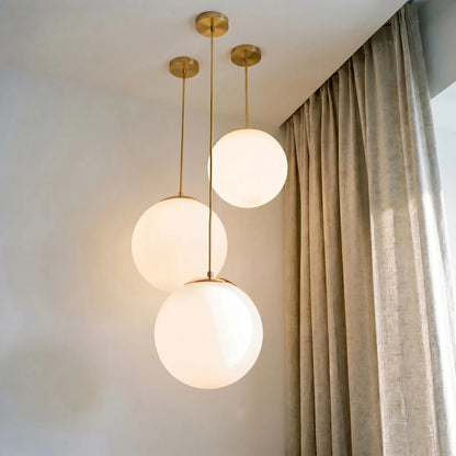 Globe Milk-Glass Pendant Light -  Globivo