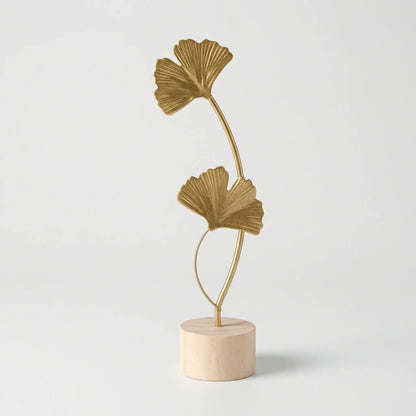 Gouden Bladsculptuur In Scandinavische Stijl - Folvenio