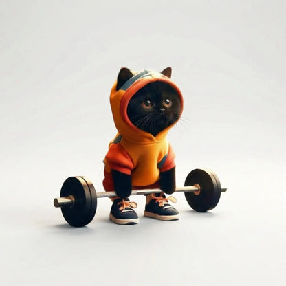 Grappig Kattenbeeldje Met Sportief Thema - Feliflex