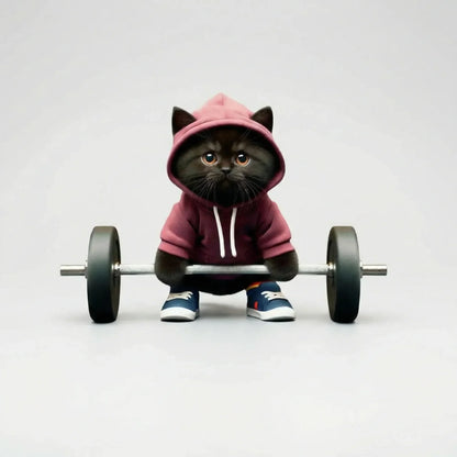 Grappig Kattenbeeldje Met Sportief Thema - Feliflex