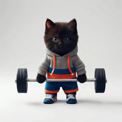 Grappig Kattenbeeldje Met Sportief Thema - Feliflex
