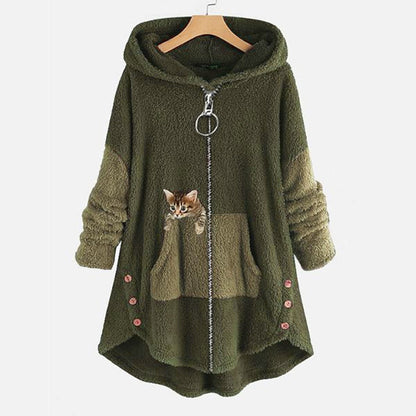 Herbstlicher Teddy-Mantel – Maja