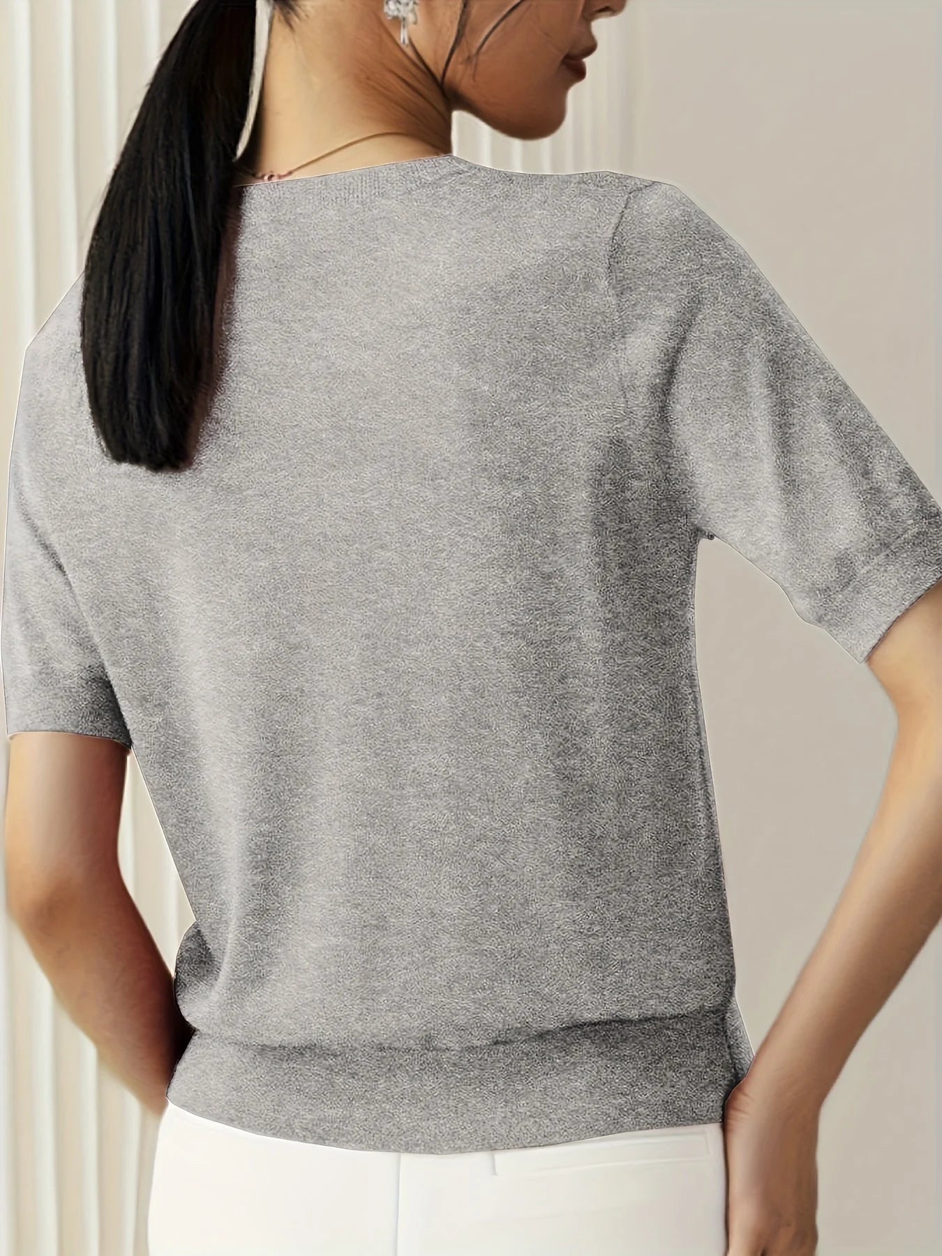 Frühjahrs-Pullover mit kurzen Ärmeln – Mira