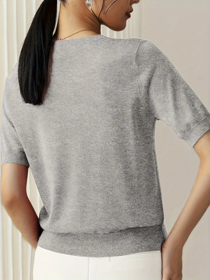 Frühjahrs-Pullover mit kurzen Ärmeln – Mira