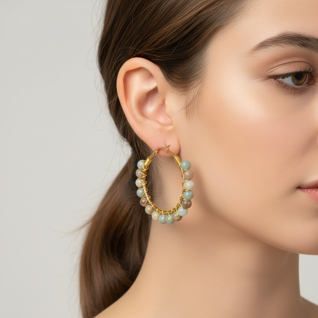 Große Creolen Aus Kristall - CrystalHoops 