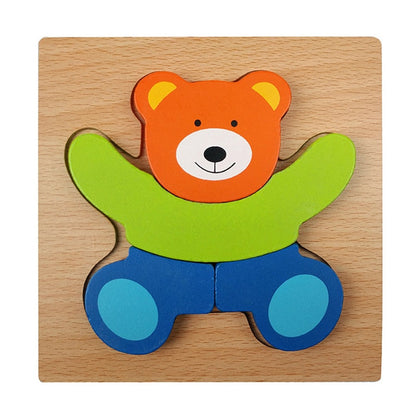 Montessori Lernpuzzle aus Holz – FarbenFreude (1+1 Gratis)