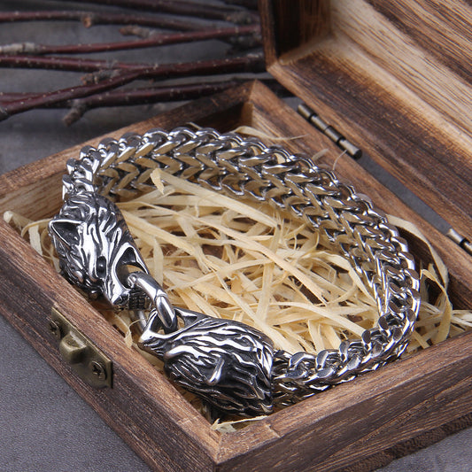 Viking Wolf Charm Armband – Ragnar