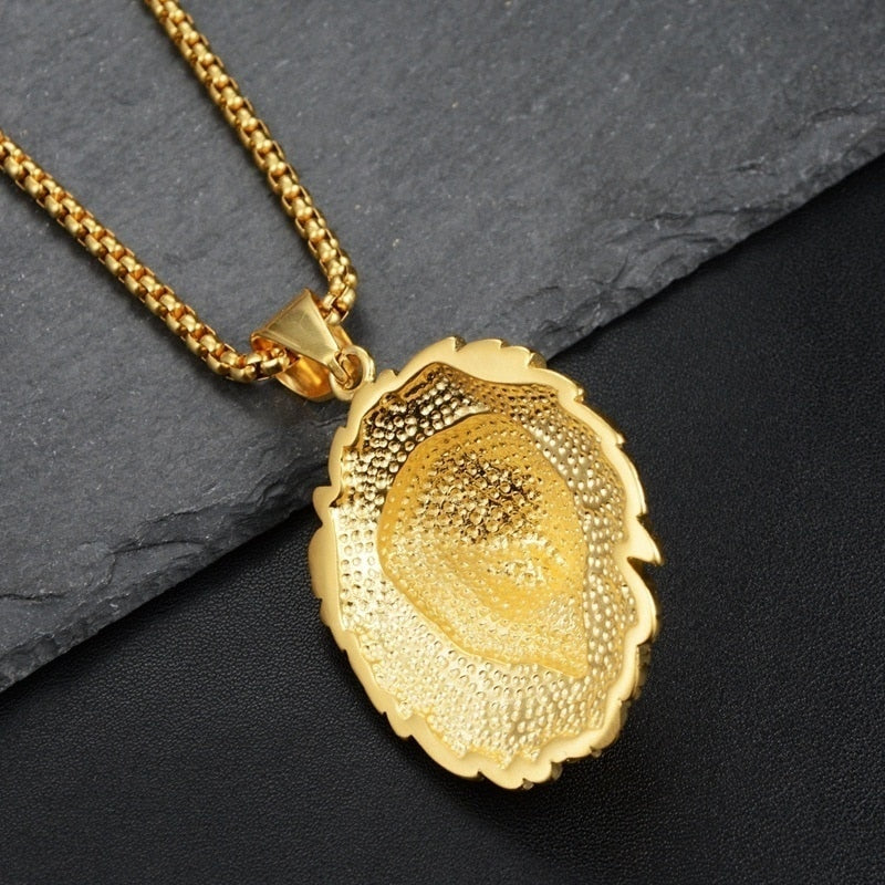 Goldene Sonnenblumen-Halskette, Edelstahl, modisches Schmuckstück, Damen-Accessoire.