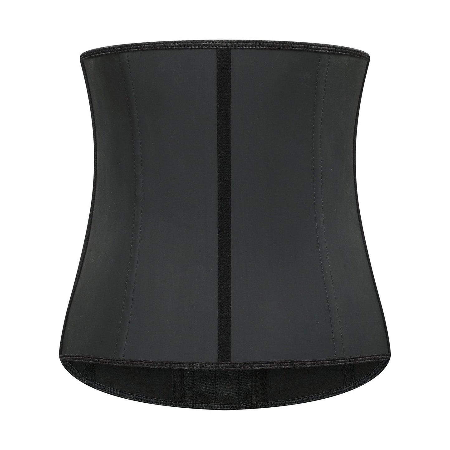 Schwarzer Taillentrainer Korsett, Latex, formend, Fitness, Damenmode, Shapewear.