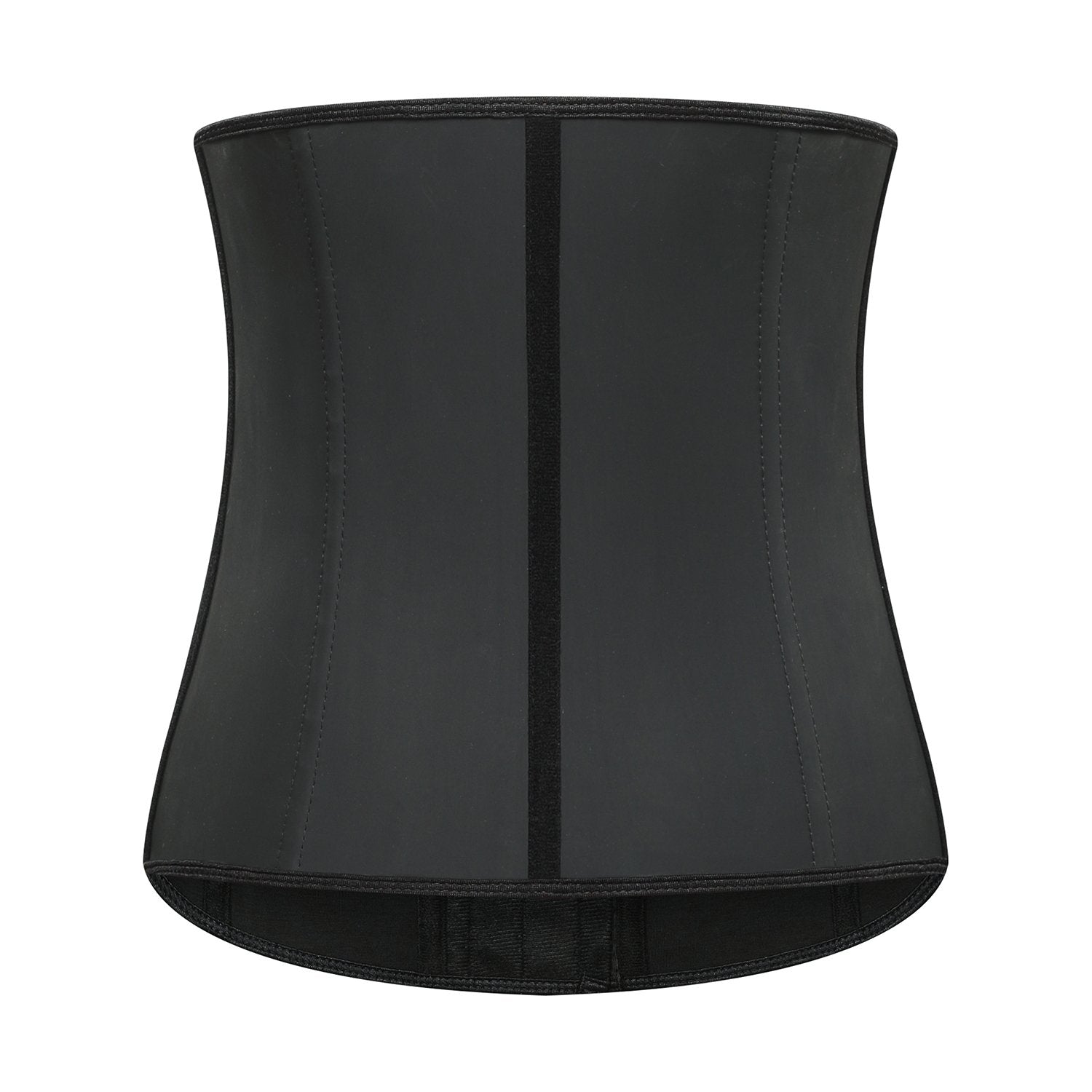 Schwarzer Taillentrainer Korsett, Latex, formend, Fitness, Damenmode, Shapewear.