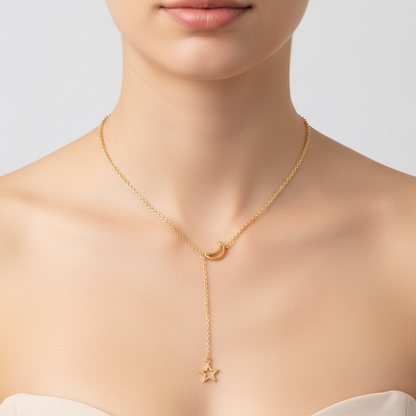 Halskette Mit Mondmotiv - StarChain 