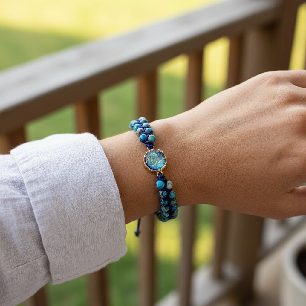 Handgefertigtes Boho-Armband - OpalJasper 