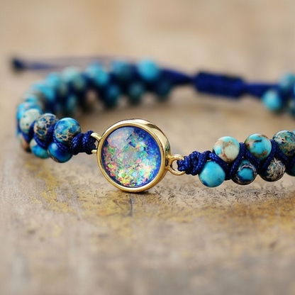 Handgefertigtes Boho-Armband - OpalJasper 