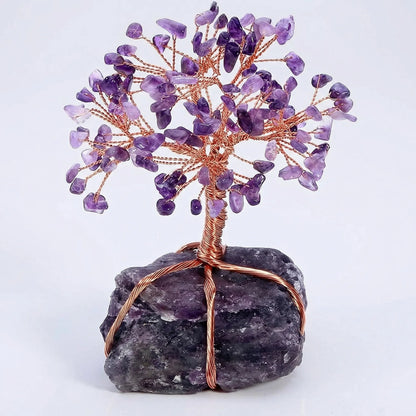 Handgemaakte Levensboom Met Edelsteentjes - Crystroot