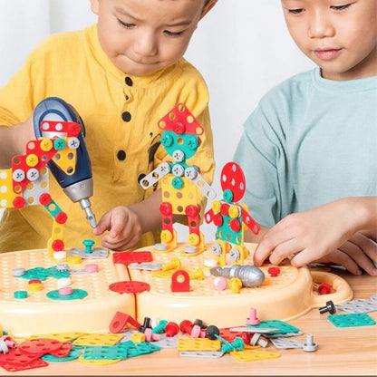 Montessori Building Toolbox Set for Kids with Toy Drill, 204 Pieces 3
