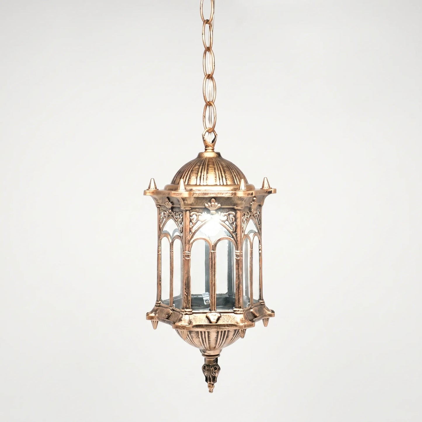 Hanging Lantern Pendant Light With Ornate Metalwork -  Lanthernis