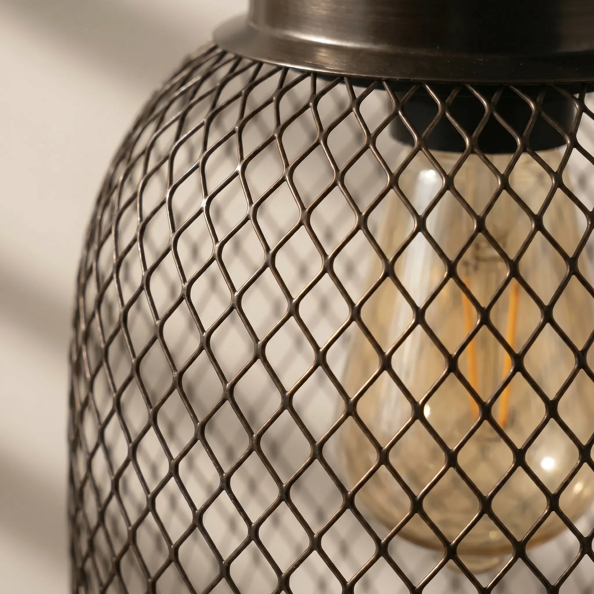 Hanging Solar Lantern With Mesh Cage -  Solantis