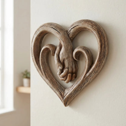 Hartvormige Wanddecoratie Met Handenmotief - Loveforma