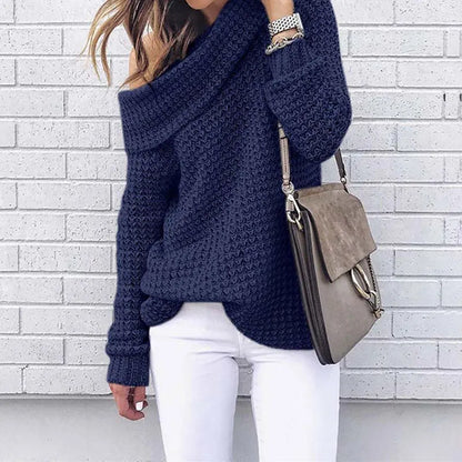Damen Off-Shoulder Strickpullover – Selina