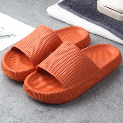 Orange Badeschlappen aus Gummi, rutschfest, für Damen und Herren, Badezimmer-Sandalen.