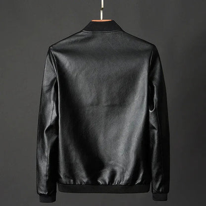 Stilvolle Herren Lederjacke aus Kunstleder mit Präzisionsdetails – Tarek