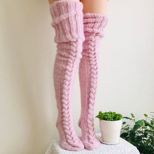 Damen Überknie-Stricksocken – Aurora