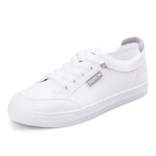 Weiße Damen-Sneaker, Schnürschuhe, modisch, bequem, für Sommer, Tennis, Freizeit.