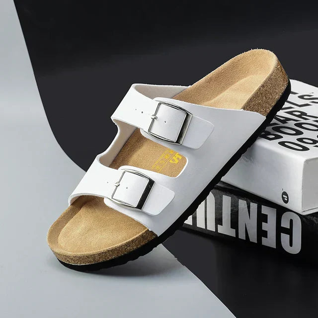 Luftige & Bequeme Herren Ledersandalen mit Verstellriemen – Matteo