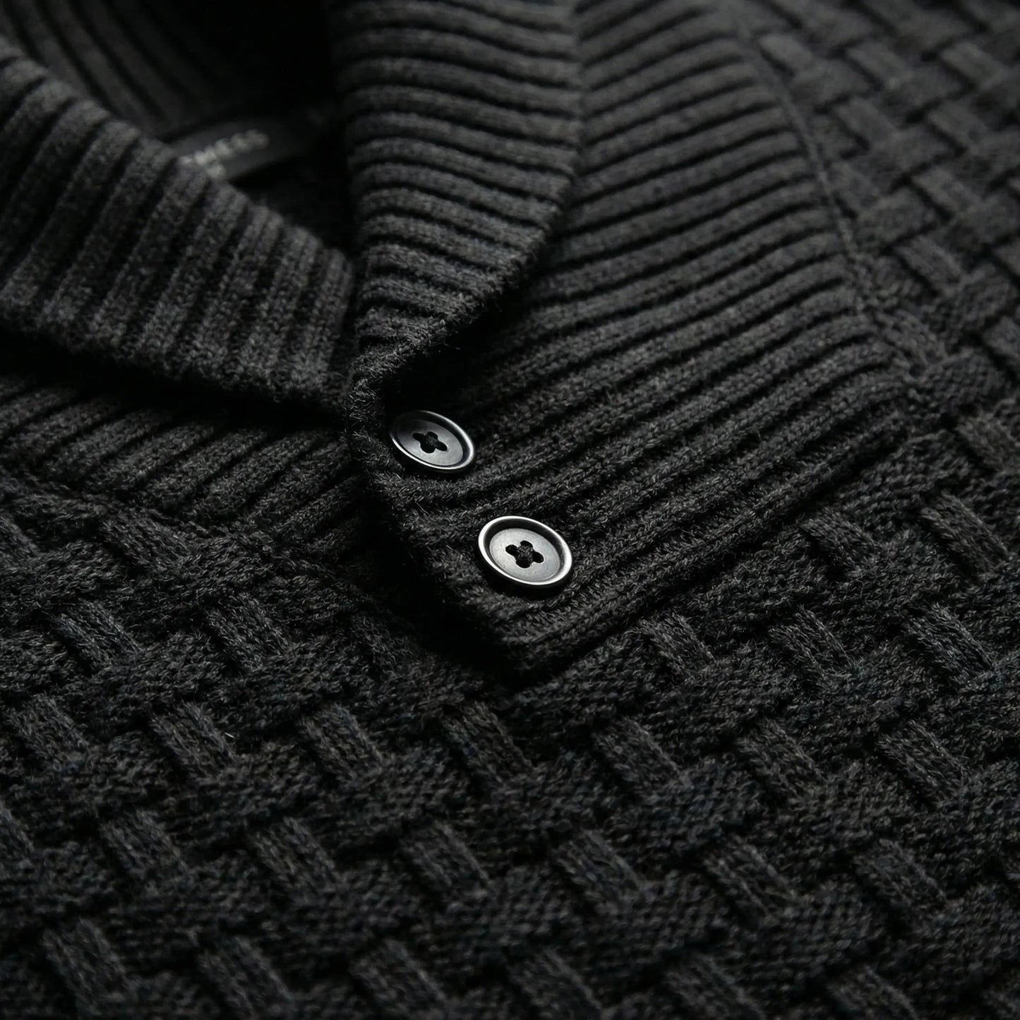 Herrenpullover Mit Schalkragen Und Strickmuster - Lenny