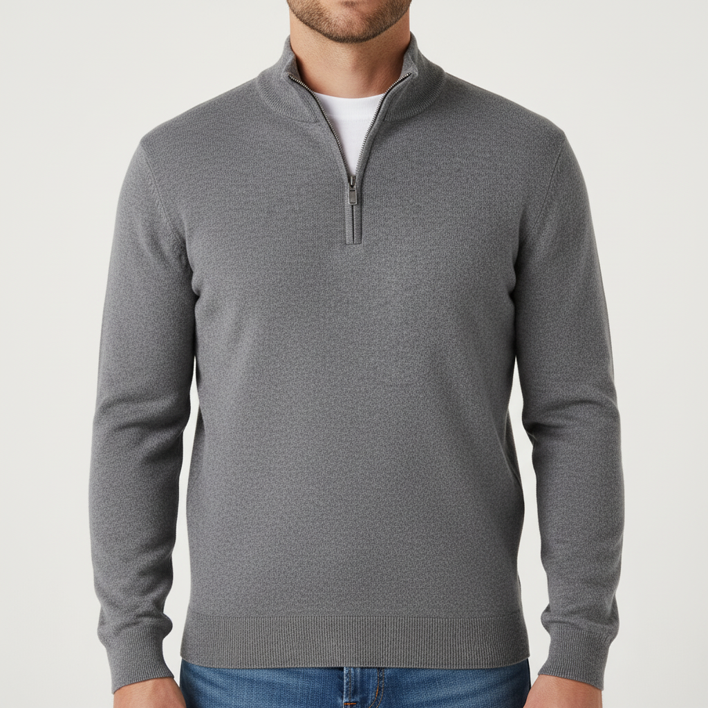 Herrenpullover Mit Reißverschluss -  Leonard