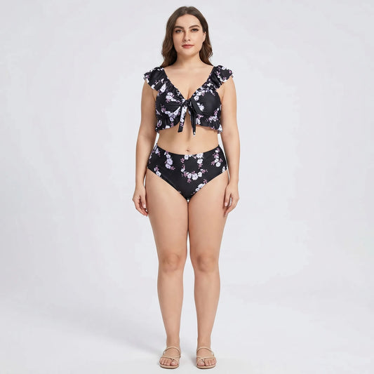 High Waist Bikini Set In Großen Größen - Jeanette