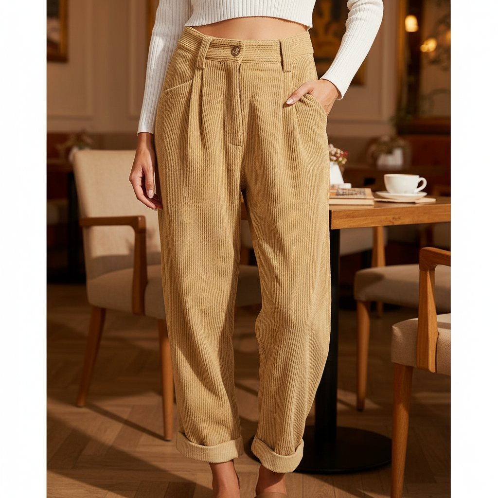 Hochtaillierte Cordhose - Marie