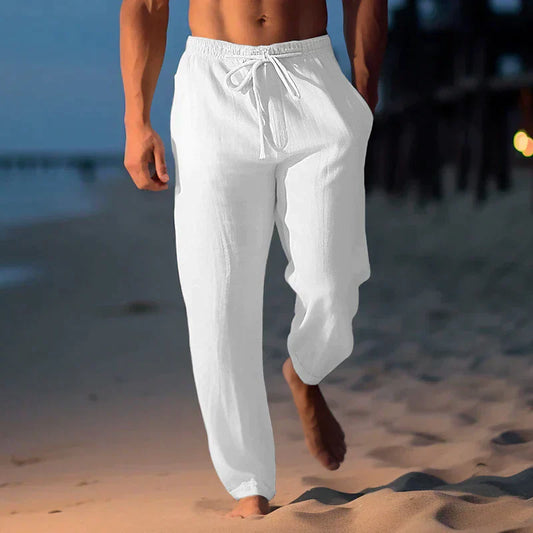 Herren-Leinenhose mit verstellbarem Bund – Jules