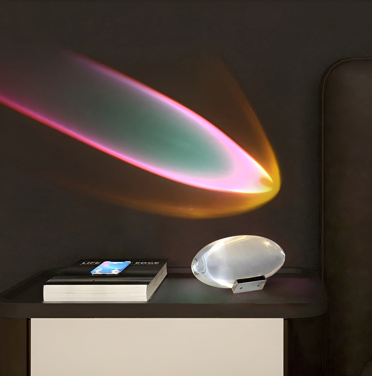 Prismatische Projektionslampe mit LED – Lunara