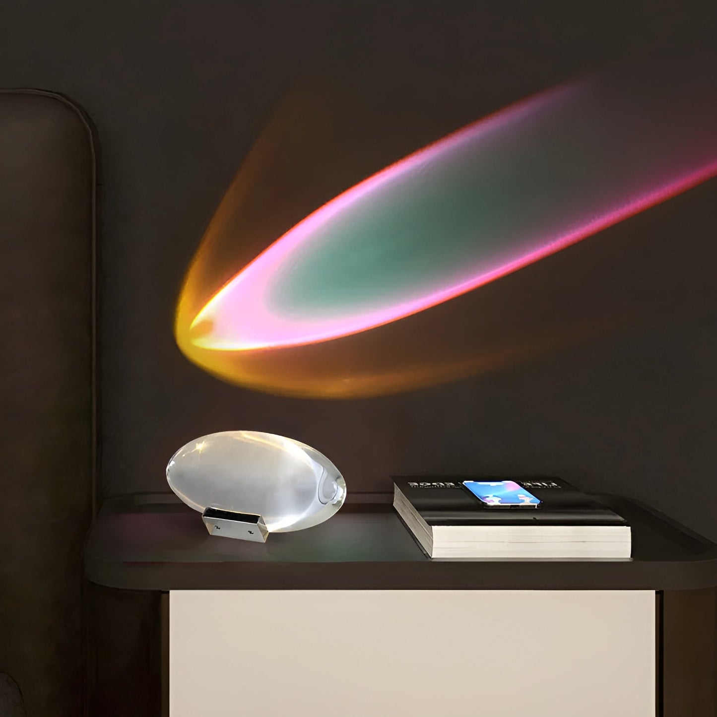 Prismatische Projektionslampe mit LED – Lunara
