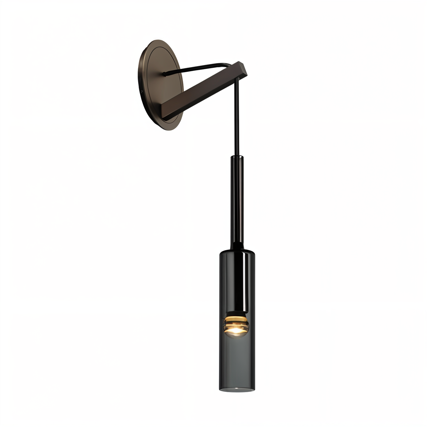 Minimale Wandleuchte mit Rauchglas – Orvane