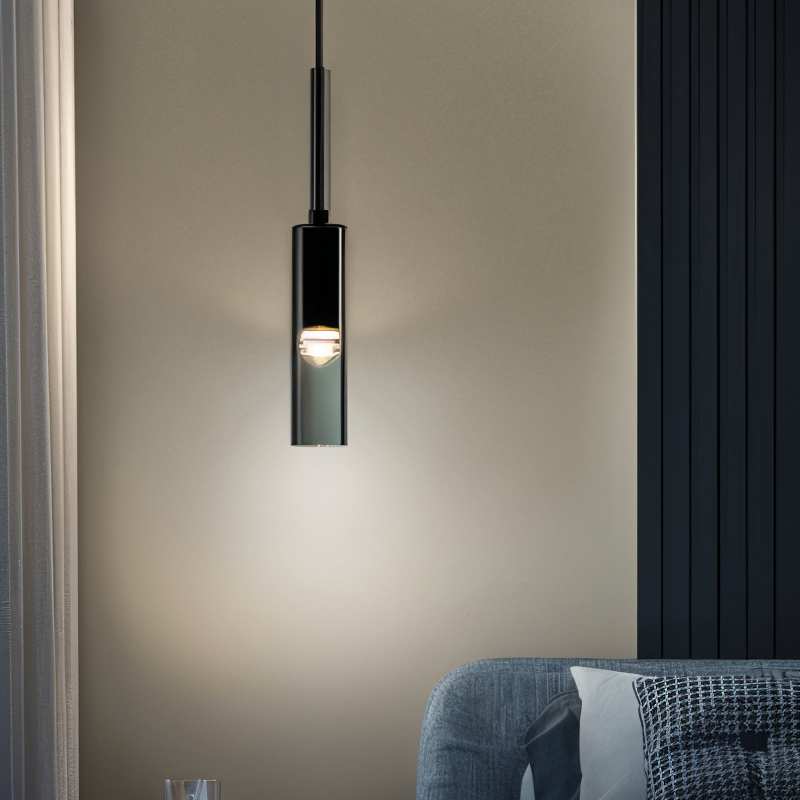 Minimale Wandleuchte mit Rauchglas – Orvane
