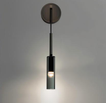 Minimale Wandleuchte mit Rauchglas – Orvane