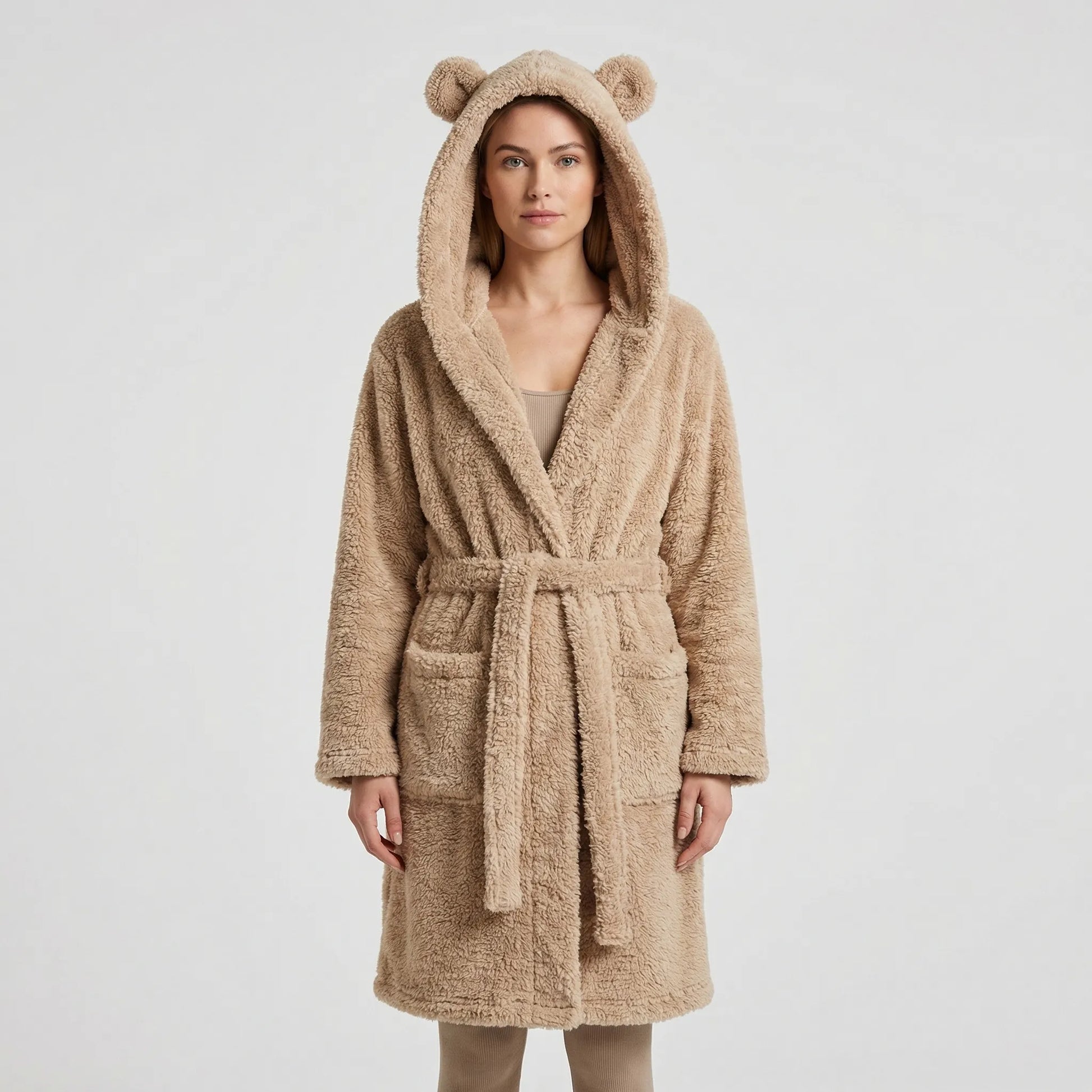 Hooded Dressing Gown With Bear Ears - Jenna