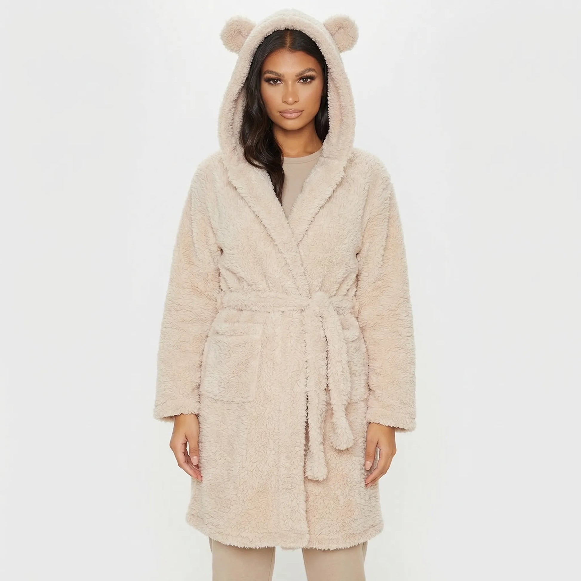 Hooded Dressing Gown With Bear Ears - Jenna