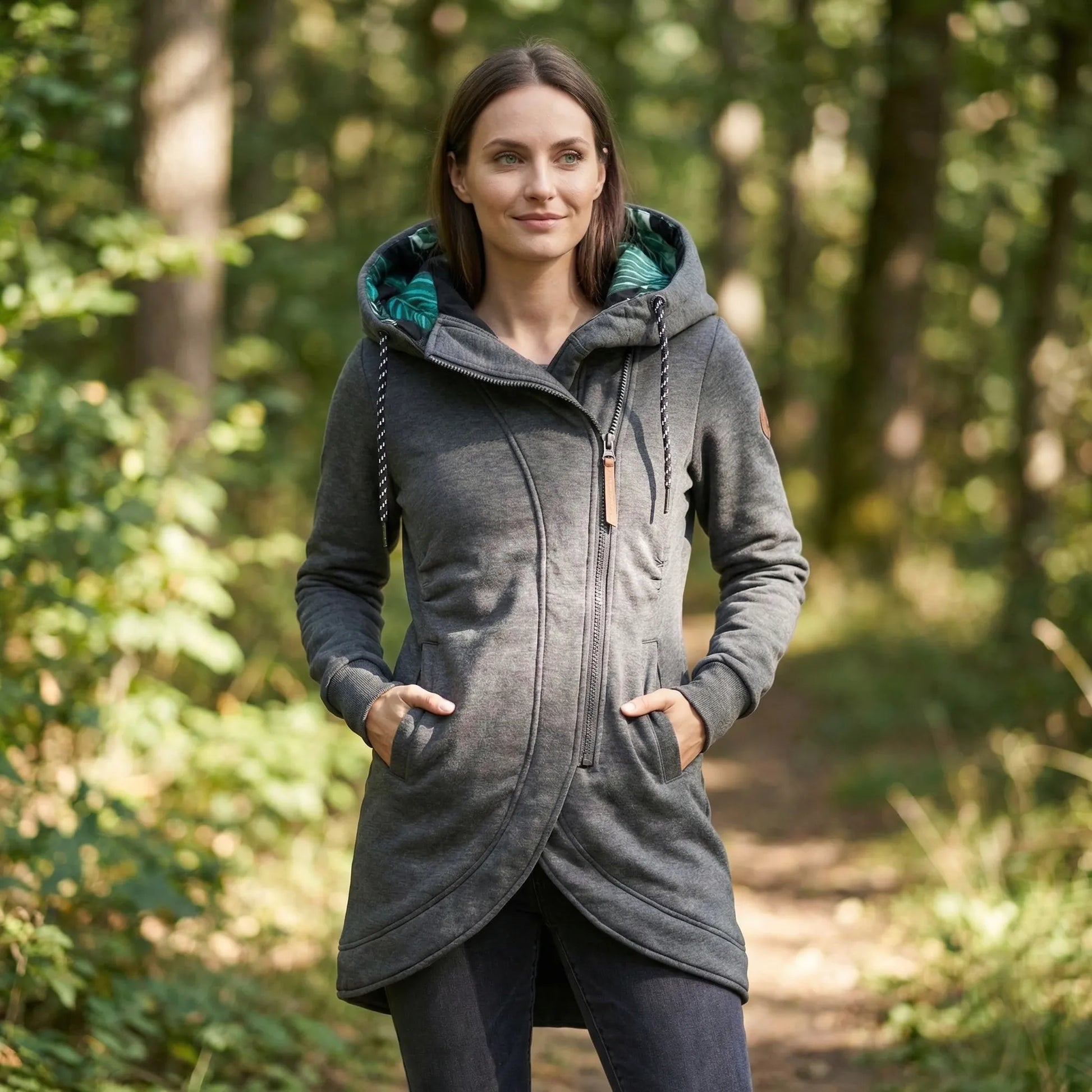 Hooded Zip-Up Winter Jacket For Women - Sally