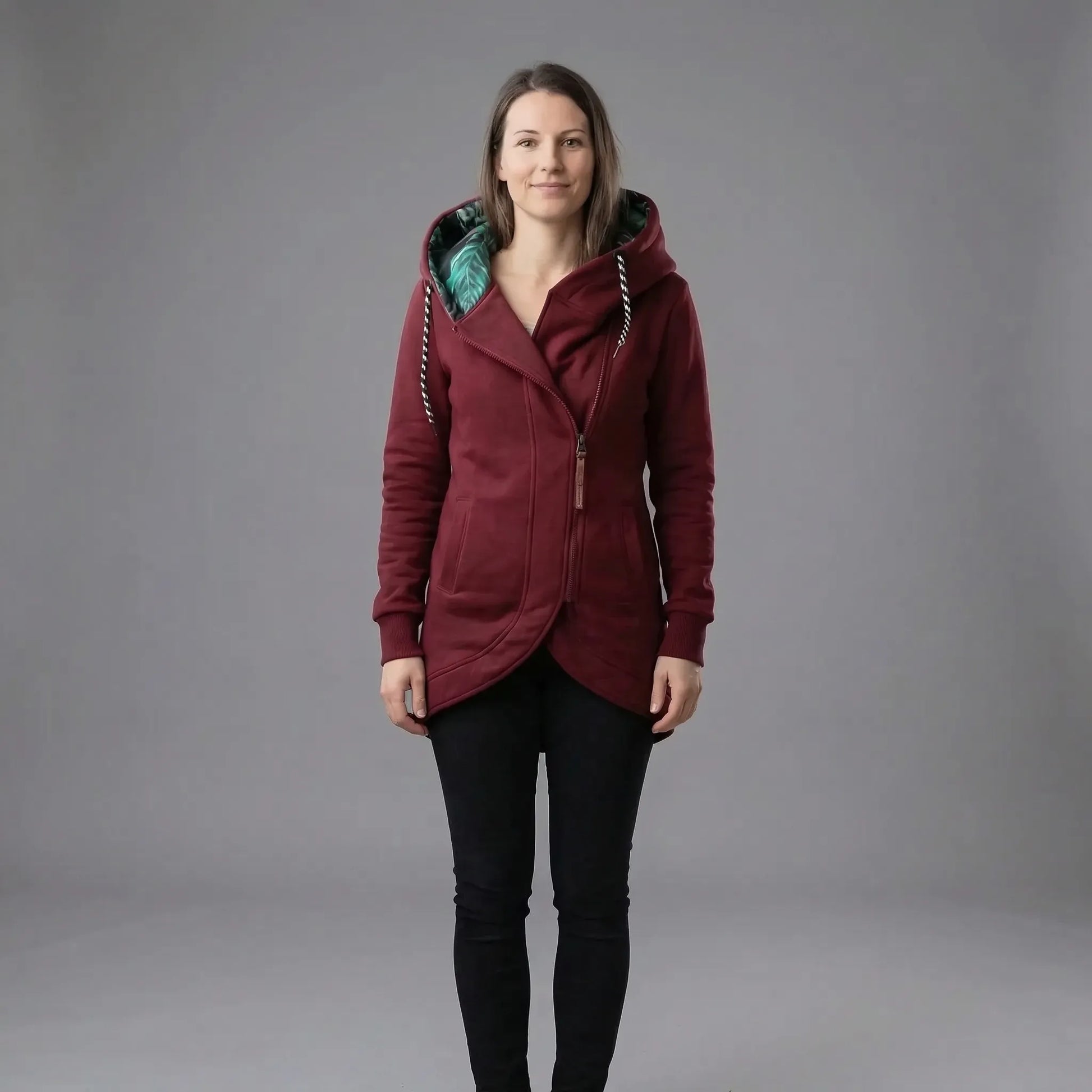 Hooded Zip-Up Winter Jacket For Women - Sally