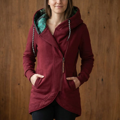 Hooded Zip-Up Winter Jacket For Women - Sally