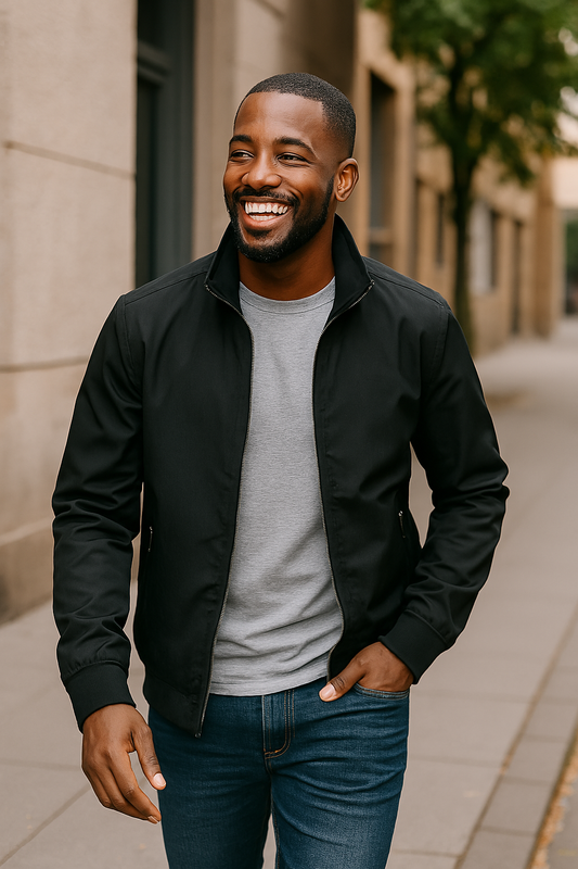 Slim Fit Herren Bomberjacke – Leicht, stylisch & perfekt für Frühling und Herbst
