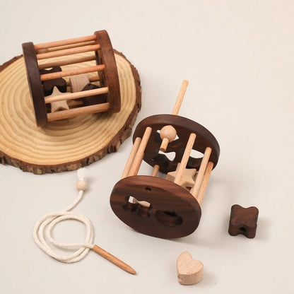 Holzpuzzle mit Grundformen für Kinder – Lernspiel zur Förderung der Motorik
