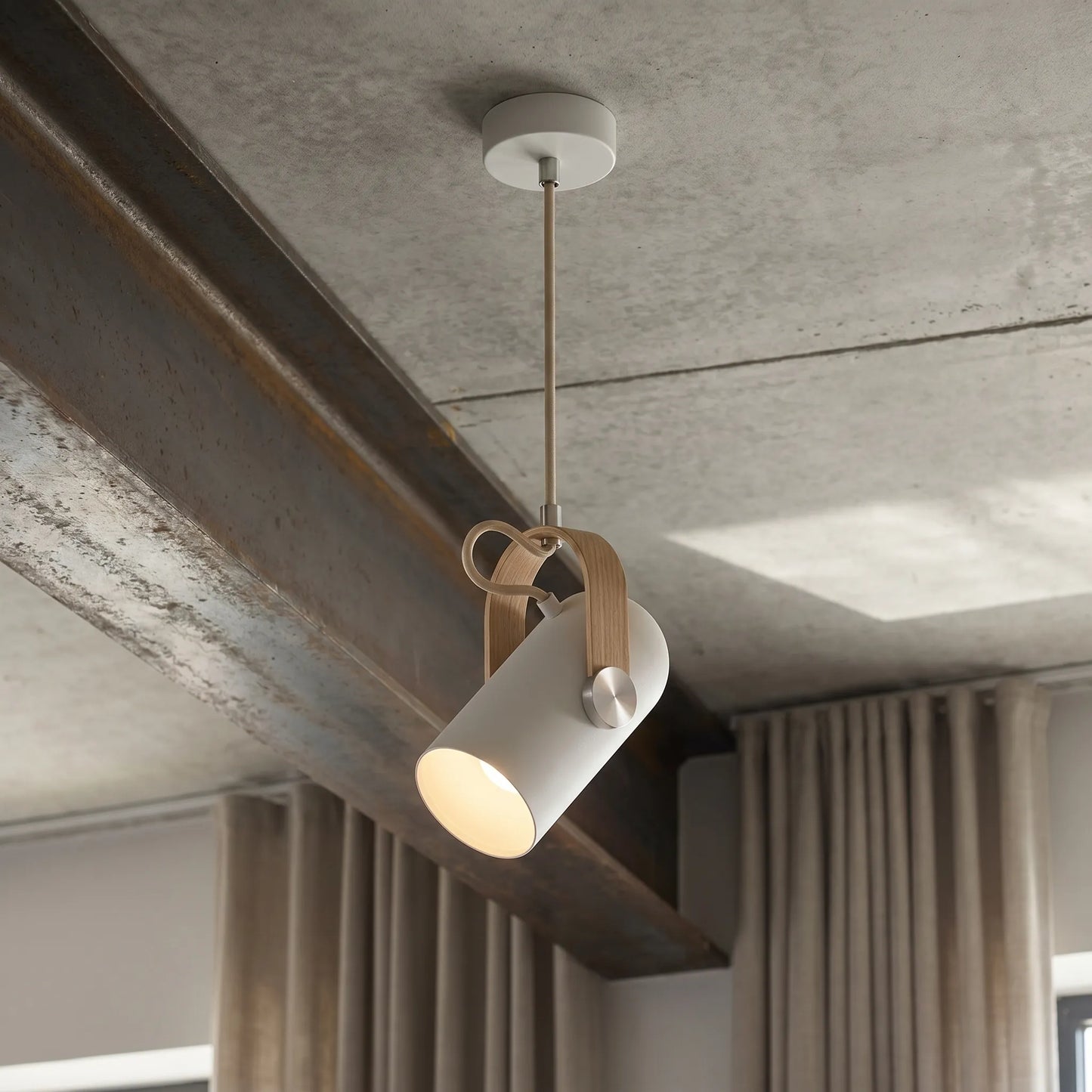 Industrial-Style Tilting Pendant Light -  Lumvaro