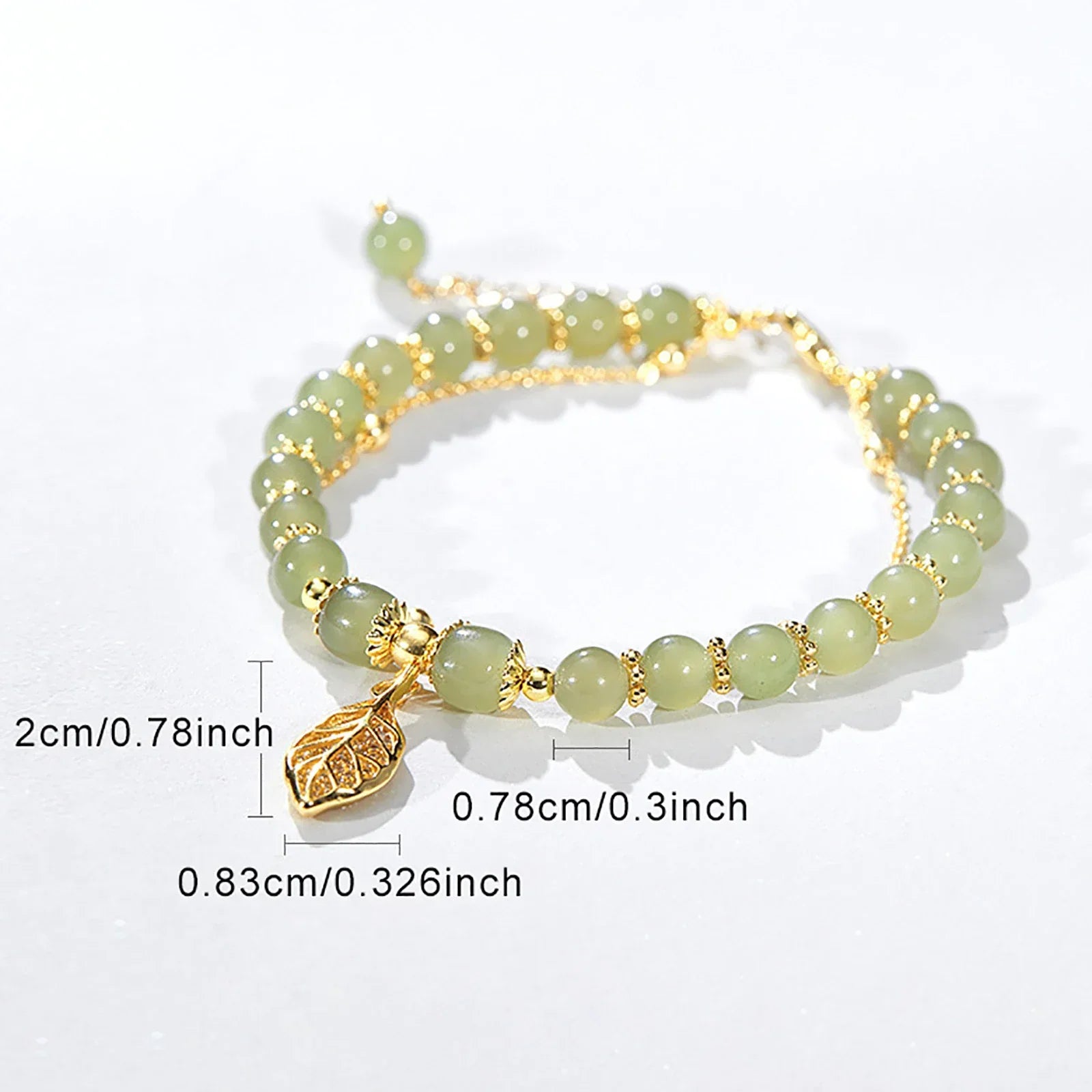 Jade Armband Mit Blattdesign - JadeLeaf 