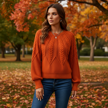 Kabelstrickpullover - Karin