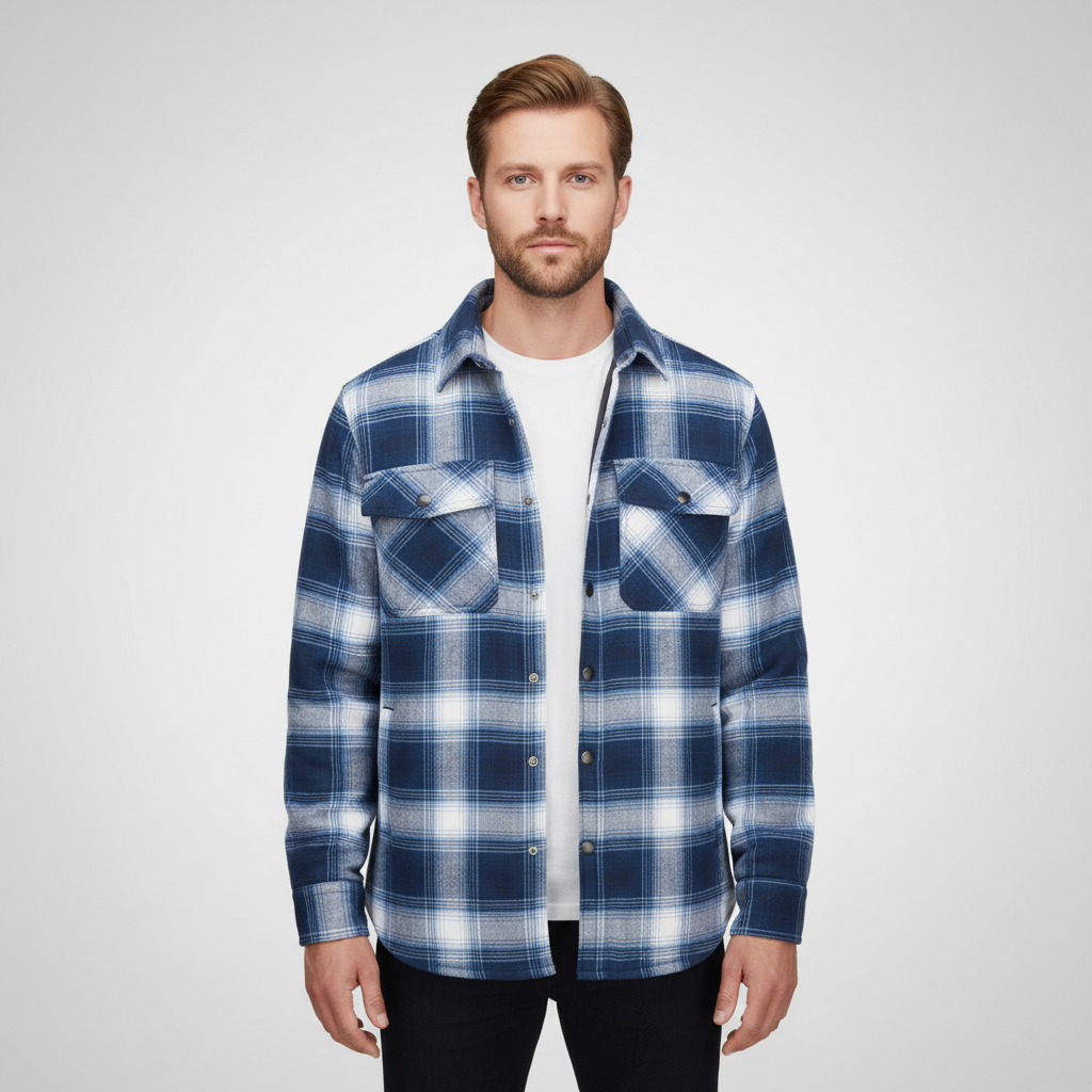 Kariertes Flanell Jacke Für Herren - Karl